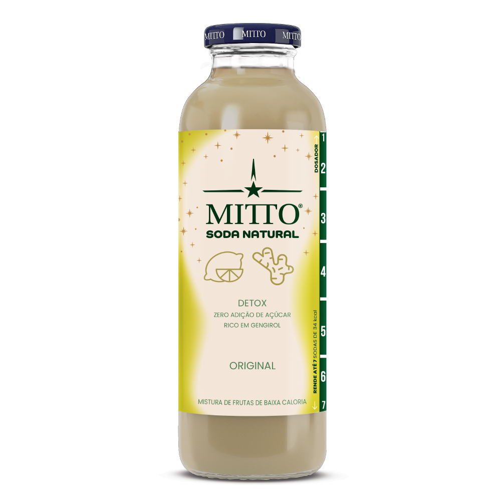 Soda Natural Mitto Detox Limão e Gengibre 300Ml